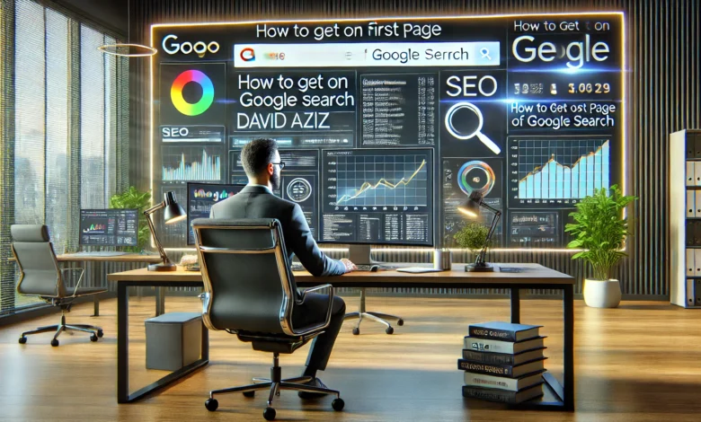 how to get on first page of google search david aziz
